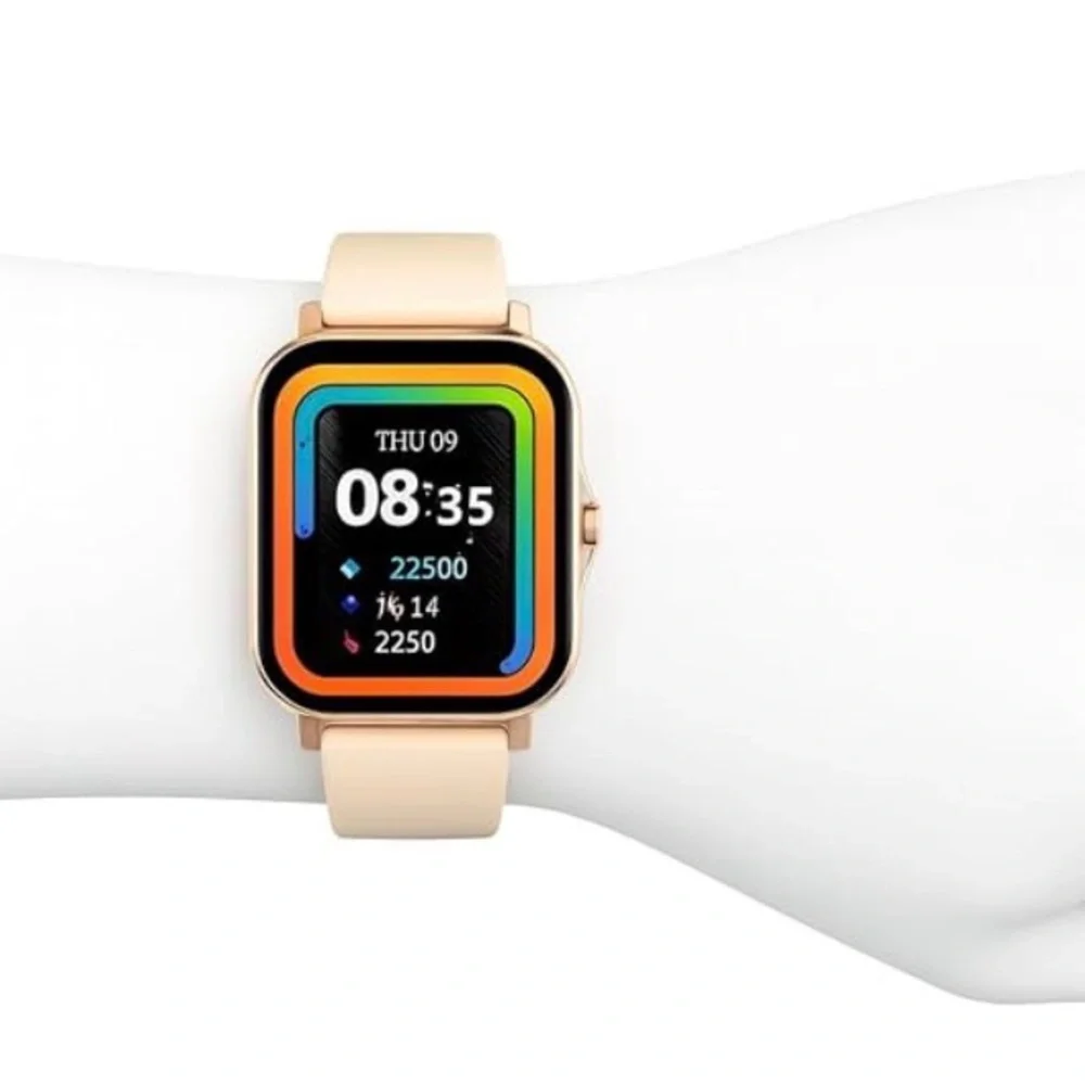 Smart Watch - Beige Strap, Gold Case